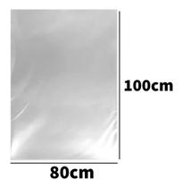 Pacote 50 Sacos Gigante Presente Transparente Celofane Tamanho 80x100cm VMP Para Cestas, Presentes Grande e Alimentos