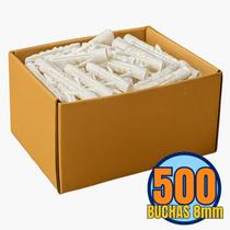 Pacote 500 Bucha Fixação Com Anel 8 Mm Parede Obras