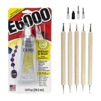 Pacote adesivo E6000 de joias e miçangas com pontas de aplicador