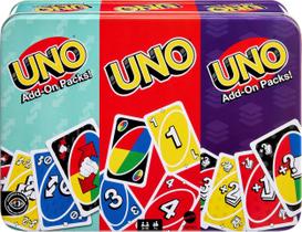 Pacote adicional de jogos de cartas Mattel Games UNO Core e UNO