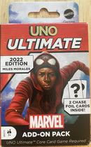 Pacote adicional do jogo de cartas UNO Ultimate Marvel com Spider-Man Miles