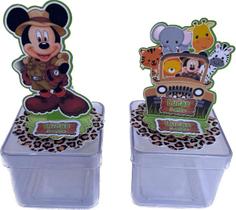 Pacote Apliques Caixinha 5x5 Safari do Mickey 10 - Milla Personalizados