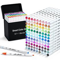 Pacote Art Markers Smart Color Art 108 com estojo à base de álcool