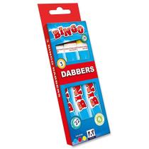 Pacote Bingo Dabbers de 3 azuis, vermelhos e amarelos