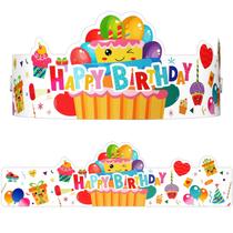 Pacote Birthday Crowns Outus 42 para crianças e festas em sala de aula Pacote Birthday Crowns Outus 42 para crianças e festas em sala de aula