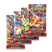 Pacote Booster Pokémon Obsidian Flames x4 com 10 cartas Pacote Booster Pokémon Obsidian Flames x4 com 10 cartas