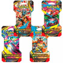 Pacote Booster Unitário Pokémon Mega Evolução com 6 Cartas Modelo Sortido 10055 35655 - Copag