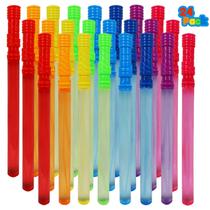 Pacote Bubble Wands MorTime 24 para crianças, 8 cores, solução de 120 ml Pacote Bubble Wands MorTime 24 para crianças, 8 cores, solução de 120 ml