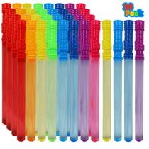 Pacote Bubble Wands MorTime 36 para crianças, 8 cores, solução de 120 ml Pacote Bubble Wands MorTime 36 para crianças, 8 cores, solução de 120 ml