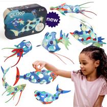 Pacote Building Toy Clixo Ocean Creatures com 24 peças magnéticas