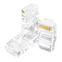 Pacote c/ 1000un Conector RJ45 Cristal 8P8C Cat5 Ethernet - Exbom