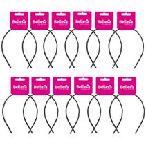 Pacote c/12 Tiara Tecido Zig Zag - Bellesa