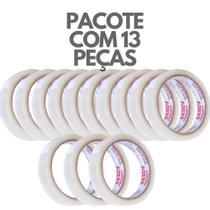 Pacote C/13 Fita Adesiva Empacotamento Transparente 19X50