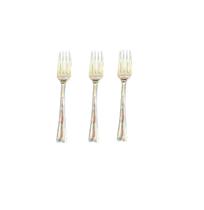 Pacote c/ 180 un Mini Garfo Prata Luxo Descartável 10cm Pacote c/ 180 un Mini Garfo Prata Luxo Descartável 10cm