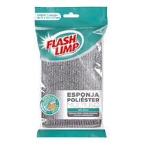 Pacote c/ 2 Esponja multiuso poliéster não risca - Flash Limp