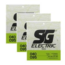 Pacote c/ 3 Encordoamento 040 Niquel P/baixo 4 cordas Sg 5107 Pacote c/ 3 Encordoamento 040 Niquel P/baixo 4 cordas Sg 5107