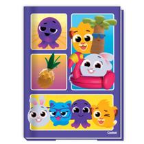 Pacote C/4 Unidades Caderno Brochura Universitário Capa Dura A4 80 Folhas Bolofofos CREDEAL