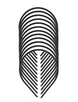 Pacote c/48 Tiaras Arco Preta Plástico c/ dentinhos 14cm