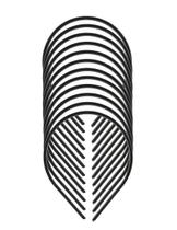 Pacote C/48 Tiaras Arco Preta Plástico Com Dentinhos 14Cm