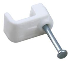 Pacote c/50 Fixador De Fio Retangular 10mm Branco - Decorlux Pacote c/50 Fixador De Fio Retangular 10mm Branco - Decorlux