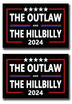 Pacote Car Magnet 2: The Outlaw e The Hillbilly Trump Vance