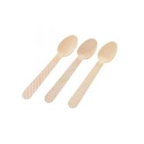 Pacote Colher Madeira - Chevron Branco - 14cm - 10 Un - Rizzo Pacote Colher Madeira - Chevron Branco - 14cm - 10 Un - Rizzo