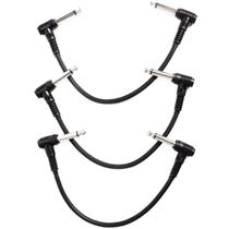 Pacote Com 03 Cabos P10 Mono Para Pedais 25 Centímetros