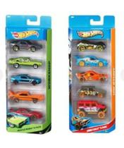 Pacote com 05 carros hot wheels mattel-t50107 1806
