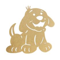 Pacote Com 10 Aplique Cachorro Enfeite Decoração M 20x19 Laser Mdf Madeira