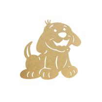 Pacote Com 10 Aplique Cachorro Enfeite Decoração P 9x8,5 Laser Mdf Madeira
