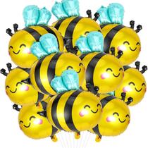 Pacote com 10 balões Bee Balloons Celehappy Smile Face para decoração de festa