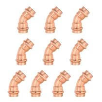 (Pacote com 10) Encaixes de cotovelo EFIELD Copper Press Fit de 45 graus