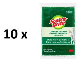 Pacote Com 10 Esponja Multiuso Scotch Brite 3m - Lava Louças
