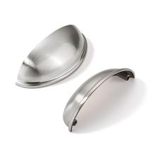 Pacote com 10 gavetas de armário de níquel acetinado de 3,75" da khtumeware