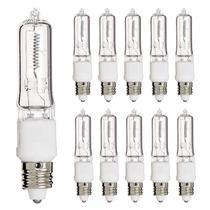 (Pacote com 10) Mini candelabro Q150CL/MC JD T4 E11 de 150 W 120 V