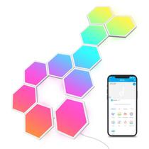 Pacote com 10 painéis de luz hexagonais Govee Glide RGBIC Wi-Fi Pacote com 10 painéis de luz hexagonais Govee Glide RGBIC Wi-Fi