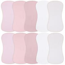 Pacote com 10 panos de arroto orgânicos para bebês Benoxine 47x22 cm