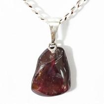 Pacote com 10 Pingentes de Granada Rolada Natural com Acabamento Prateado - Atacado Pacote com 10 Pingentes de Granada Rolada Natural com Acabamento Prateado - Atacado