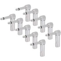 Pacote Com 10 PLUG P10 MONO 90 Graus Modelo Profissional