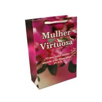Pacote com 10 Sacolas Lembrancinha Evangélica Mulher Virtuosa