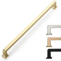 Pacote com 10 unidades, armário de latão escovado de 26 cm, dourado