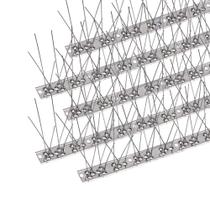 Pacote com 10 unidades de aço inoxidável Bird Spikes Hausse, cobertura de 3 m Pacote com 10 unidades de aço inoxidável Bird Spikes Hausse, cobertura de 3 m