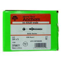 Pacote com 10 unidades de aço Strike Anchor Hillman de 1,9 cm x 13 cm Pacote com 10 unidades de aço Strike Anchor Hillman de 1,9 cm x 13 cm