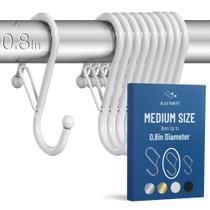 Pacote com 10 unidades de metal pesado S Hooks Blau Marité, branco