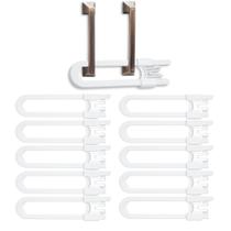 Pacote com 10 unidades de segurança ajustáveis Lock Vmaisi Baby Sliding em forma de U