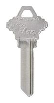 Pacote com 10 unidades Key Blank Hillman SC-16 com acabamento em níquel