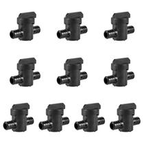 (Pacote com 10) Válvula de esfera EFIELD Poly PPSU Barb Crimp Pex 3/4 x 3/4