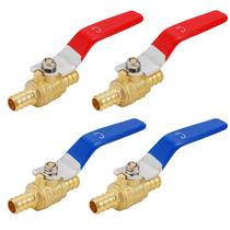 (Pacote com 10) Válvula de fechamento da válvula de esfera de crimpagem PEX-B de 1/2 polegada Lidertik