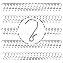 Pacote com 100 clipes S Hooks, 1,69 polegadas para pendurar plantas e artesanato