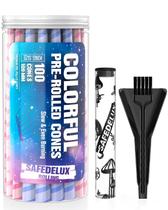 Pacote com 100 cones SafeDelux Colorful King Size com tubo de vidro
